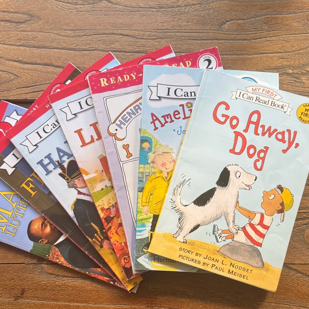 Kids Book Set - I Can Read Level 1 & 2 (7 books) 4 history